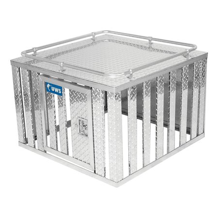 UWS ONE DOOR DIAMOND PLATE ALUMINUM SOUTHERN DOG BOX (36X36 SQUARE BASE 24IN TALL) DB-3636